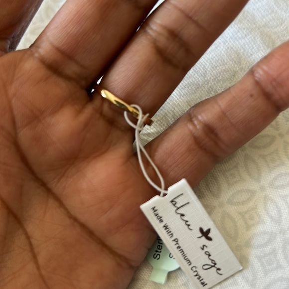 BLEU SAGE STERLING SILVER RING SIZE 7 - Picture 4 of 5